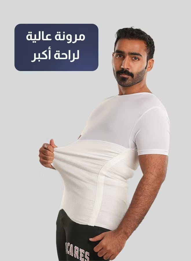 بيكاتشي تيشيرت تنحيف البطن والخصر للرجال مع حزام لارتداء الثوب - Image 1